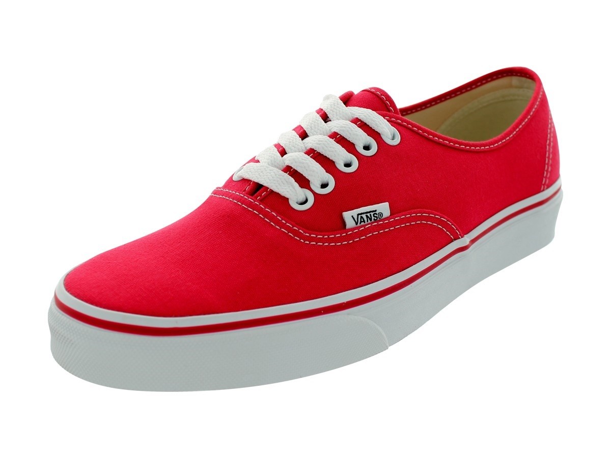 vans authentic red white